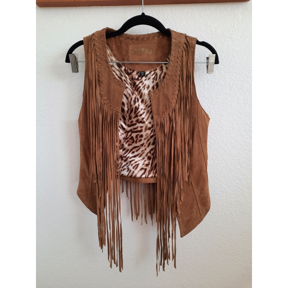 Leather Tassel Vest